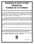 Statutory Fiancial Power of Attorney Georgia